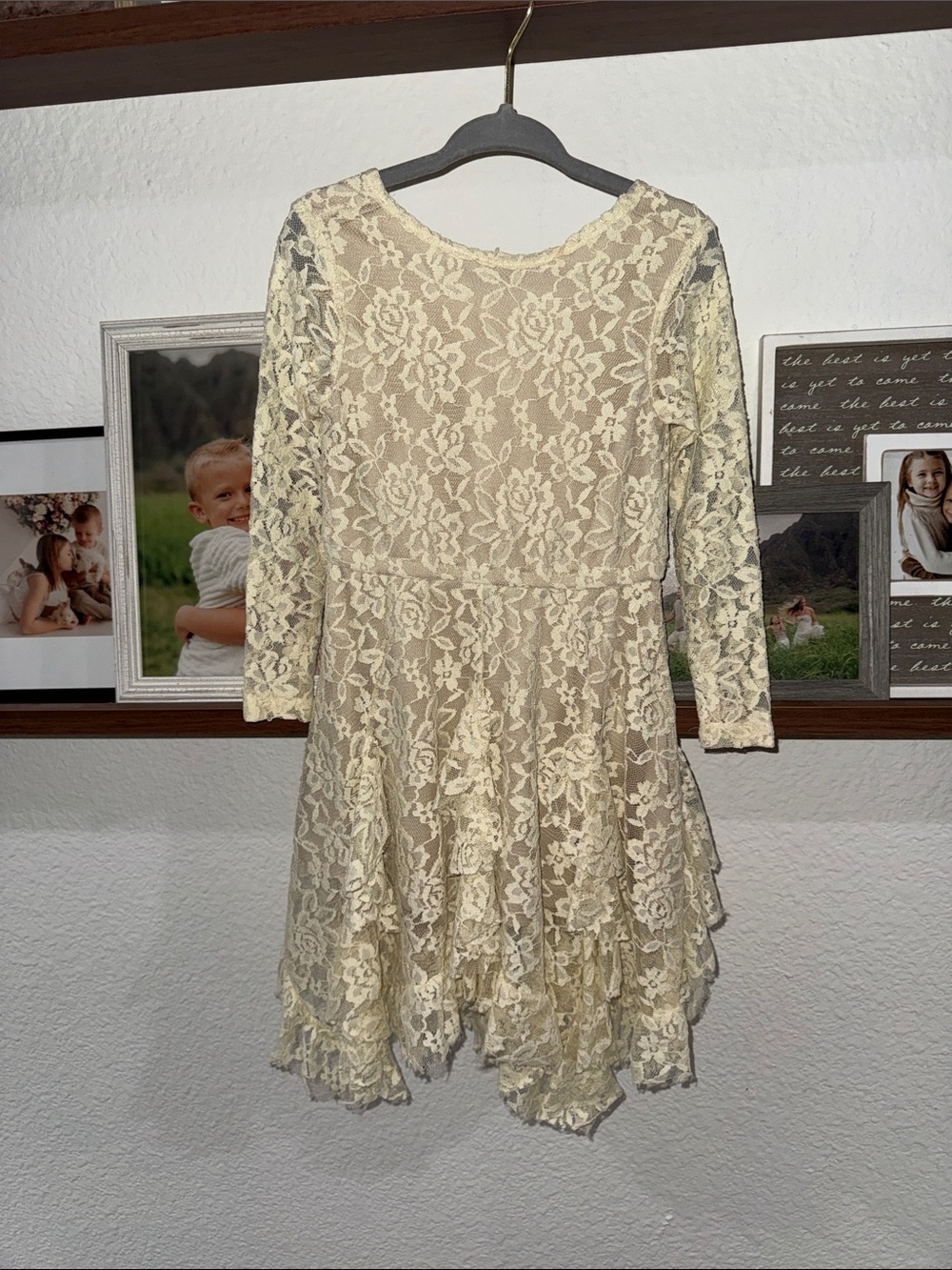 Joyfolie Cream Lace Formal Dress for Girls